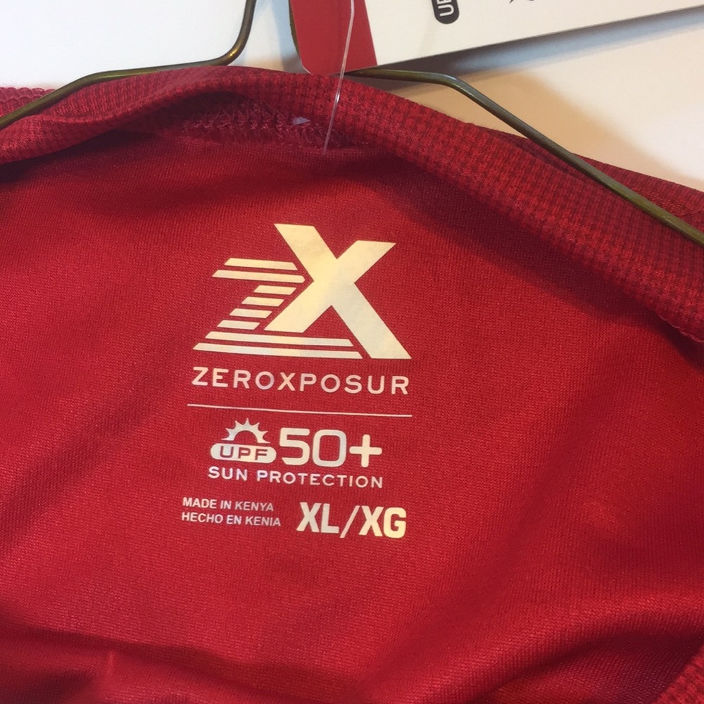 Zeroxposure Red Sun Protection Top Size XL New with Tags - Picture 4 of 11